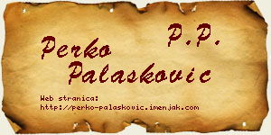 Perko Palasković vizit kartica